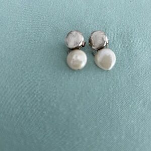 TOUS mother of pearl and sterling silver drop earrings